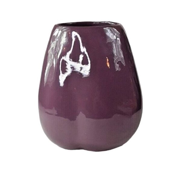 Vietri Other - Vietri Italian Eggplant Vase VGA 2642 Ceramic Purple Decorative Pottery 7.75"